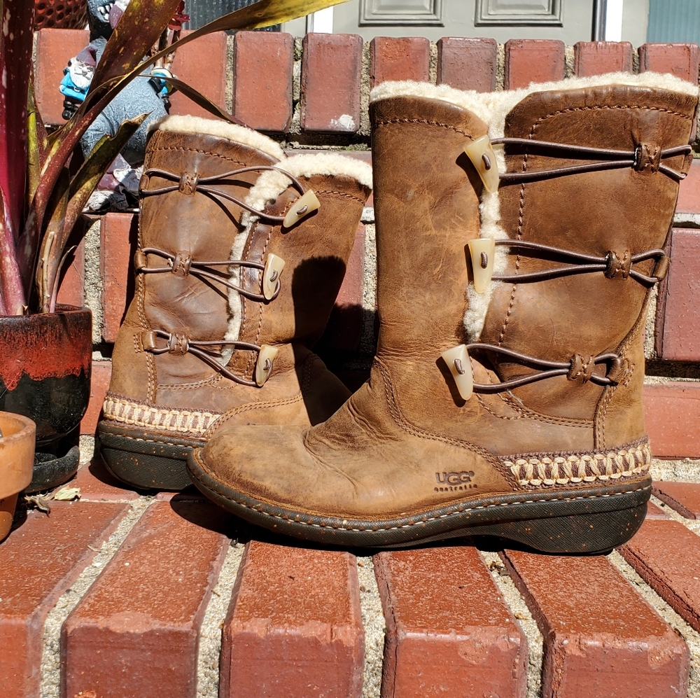 Baby it’s cold outside. UGG leather and sheepskin boot.